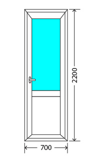 Балконный блок: дверь Exprof XS-358 32мм Павловский Посад
