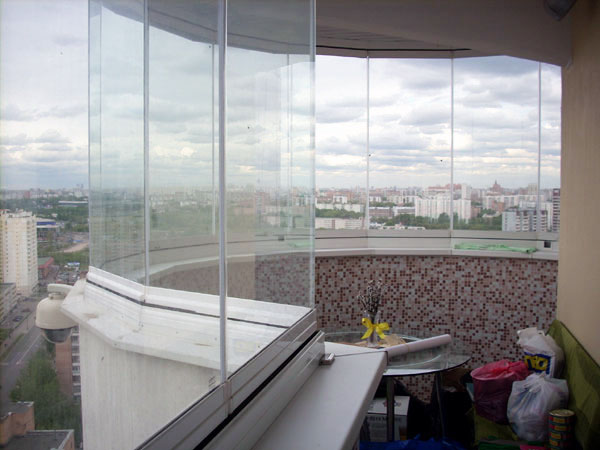 Остекление балконов: эркерных, круглых, закругленных Павловский Посад